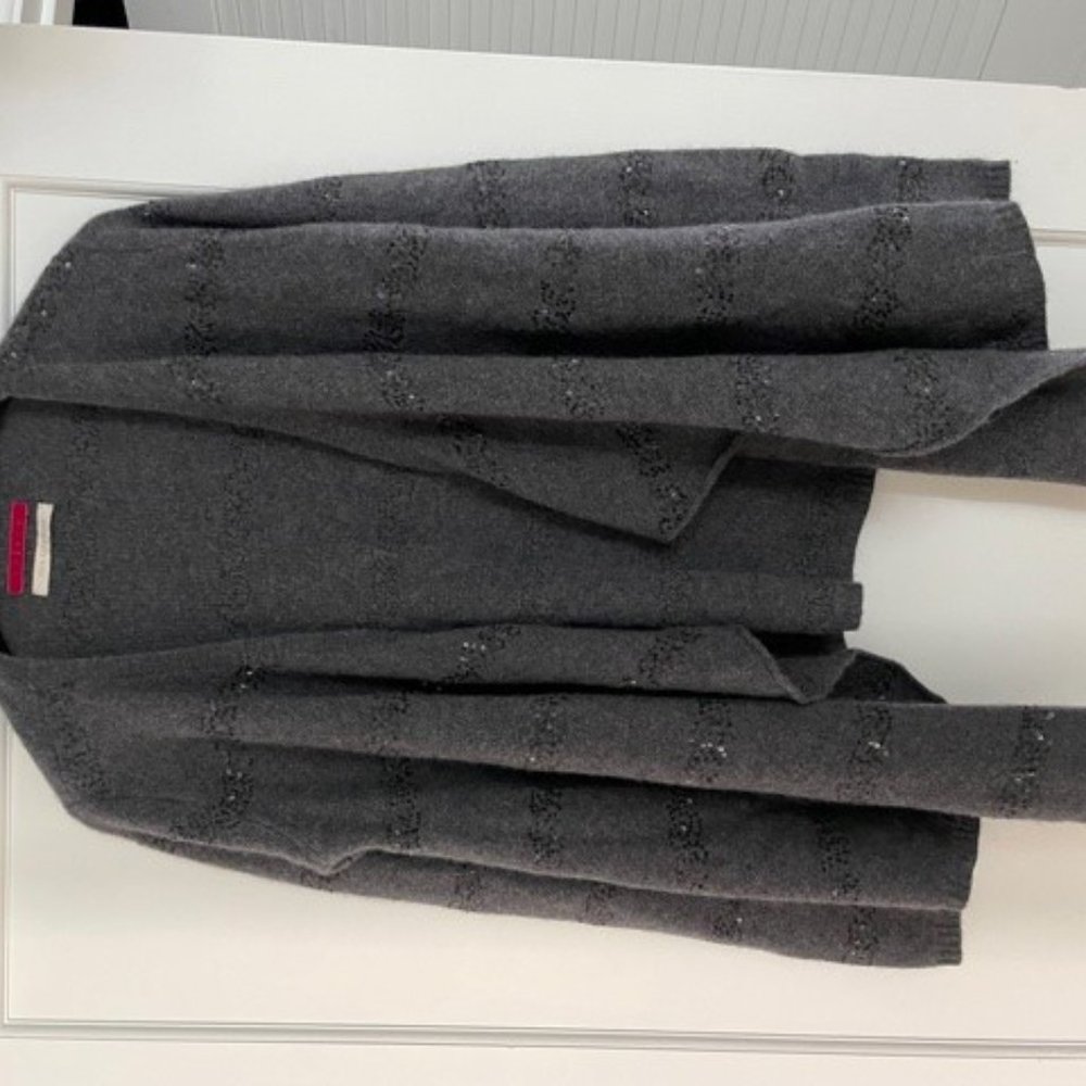 COPY - Velvet Cashmere Sequin Drape Cardigan Sweater